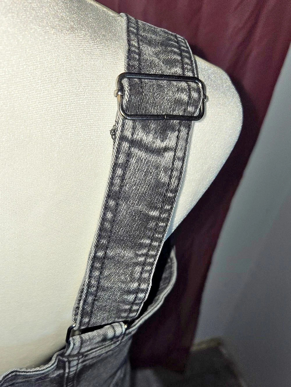 AVA & VIV Black Denim Overall Midi Dress XXL Like New - Picture 5 of 9